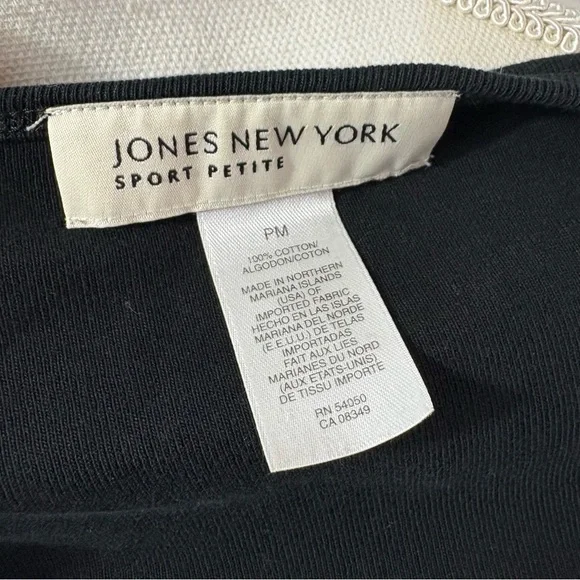 Jones New York Black Button-Down Top with Accents - Picture 9 of 9